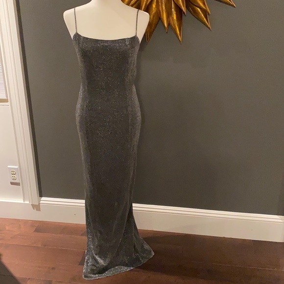 Metallic Shimmer Evening Gown - Picture 1 of 9